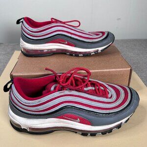 Nike Air Max 97 Sneaker Shoes Men's 9.5 Dark Grey Gym Red 921826 007